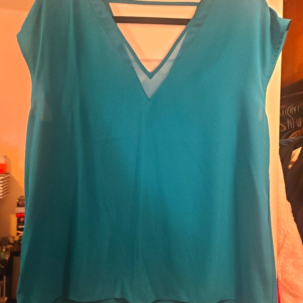 Express Teal Sleeveless Top